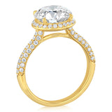 Luminesce Lab Grown 3.5 Carats with 3 Carats Center Diamond in 9ct Yellow Gold