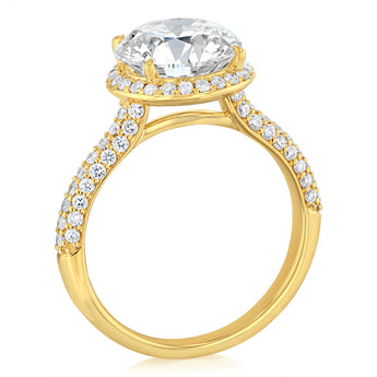 Luminesce Lab Grown 3.5 Carats with 3 Carats Center Diamond in 9ct Yellow Gold