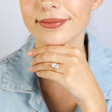 Luminesce Lab Grown 2 Carats Diamond Oval Solitaire Ring in 9ct Yellow Gold