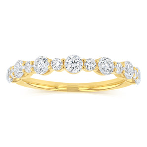 Luminesce Lab Grown Diamond 1 Carat Eternity Ring in 9ct Yellow Gold