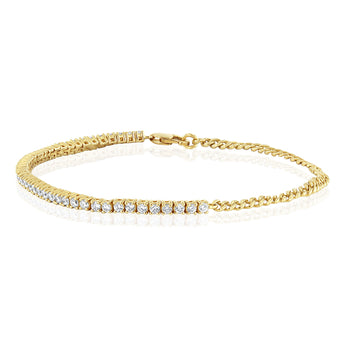 Luminesce Lab Grown Diamond 0.95 Carat Fancy Bracelet in 9ct Yellow Gold
