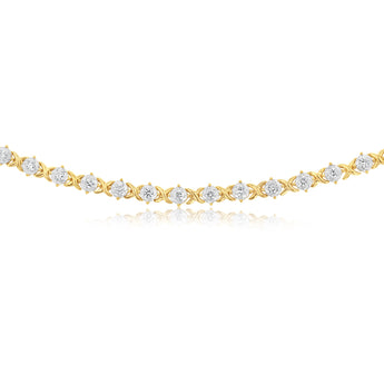 Luminesce Lab Grown 1 Carat Diamond Necklace in 9ct Yellow Gold