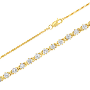 Luminesce Lab Grown 1 Carat Diamond Necklace in 9ct Yellow Gold