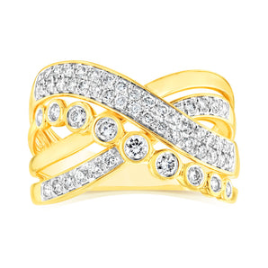 Luminesce Lab Grown 0.65 Carat Diamond Ring in 9ct Yellow Gold