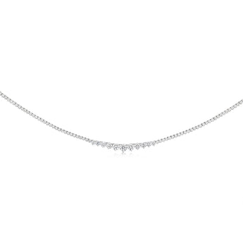 Luminesce Lab Grown 8.7 Carats Diamond Tennis Necklace in 10ct White Gold