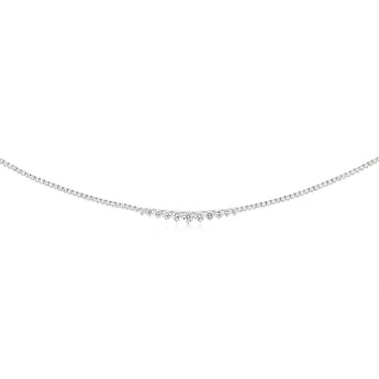 Luminesce Lab Grown 8.7 Carats Diamond Tennis Necklace in 10ct White Gold