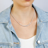 Luminesce Lab Grown 8.7 Carats Diamond Tennis Necklace in 10ct White Gold