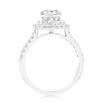 Luminesce Lab Grown Diamond 1.5 Carat Solitaire Fancy Ring in 9ct White Gold