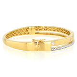 Luminesce Lab Grown 1/2 Carat Diamond Bangle in Gold Plated Silver