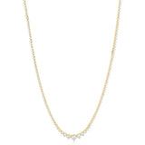 Luminesce Lab Grown 4 Carat Diamond Tennis Necklace in 9ct Yellow Gold