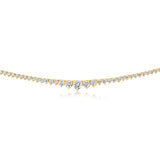 Luminesce Lab Grown 5 Carat Diamond Tennis Necklace in 9ct Yellow Gold
