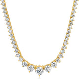 Luminesce Lab Grown 5 Carat Diamond Tennis Necklace in 9ct Yellow Gold