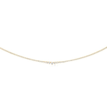 Luminesce Lab Grown 5 Carat Diamond Tennis Necklace in 9ct Yellow Gold