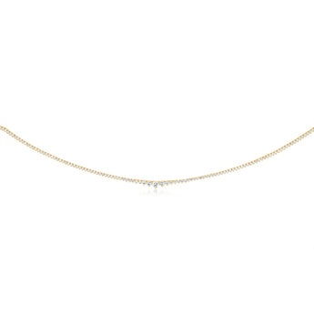 Luminesce Lab Grown 5 Carat Diamond Tennis Necklace in 9ct Yellow Gold