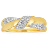 Luminesce Lab Grown 1/4 Carat Diamond Ring in Gold Plated Silver