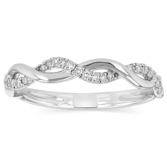 Luminesce Lab Grown 1/10 Carat Diamond Ring in Sterling Silver