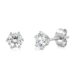 Luminesce Lab Grown 1 Carat Diamond Stud Earrings in Platinum