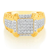 Luminesce Lab Grown 1 Carat Diamond Gents Ring in 9ct Yellow Gold
