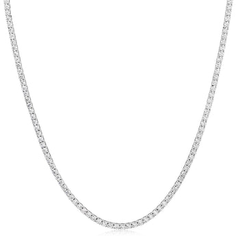Luminesce Lab Grown 12.63 Carat Diamond 45.5cm Tennis Necklace in 9ct White Gold