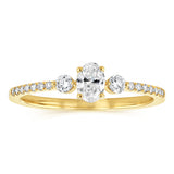 Luminesce Lab Grown 1/3 Carat Diamond Solitaire Ring in 9ct Yellow Gold