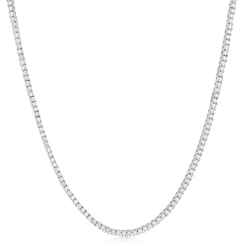 Luminesce Lab Grown 6 Carat Diamond Adjustable Tennis Necklace in Sterling SIlver