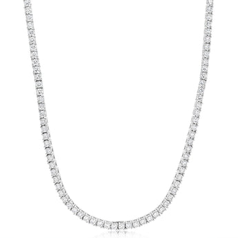 Luminesce Lab Grown 10 Carat Adjustable Tennis Necklace in Sterling Silver