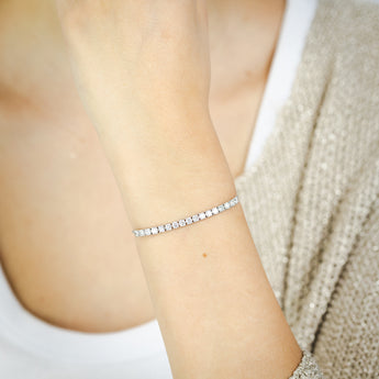 Luminesce Lab Grown 2 Carat Diamond Bolo Bracelet in Sterling SIlver