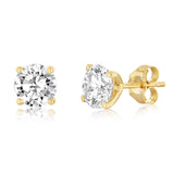 Luminesce Lab Grown 2 Carat Diamond Stud Earrings in 9ct Yellow Gold
