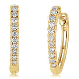 Luminesce Lab Grown 1/5 Carat Diamond Hoop Earrings in 9ct Yellow Gold