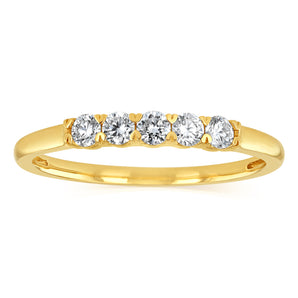 Luminesce Lab Grown 1/4 Carat Eternity Ring in 9ct Yellow Gold