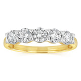 Luminesce Lab Grown 1 Carat Eternity Ring in 9ct Yellow Gold
