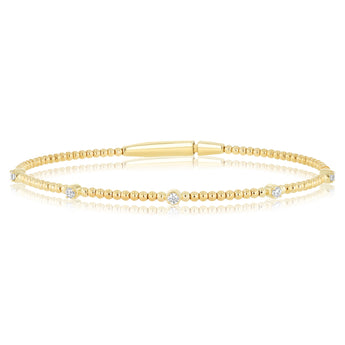 Luminesce Lab Grown 1/5 Carat Diamond Bangle in 9ct Yellow Gold