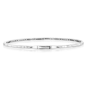Luminesce Lab Grown 1/6 Carats Diamond Bangle in Sterling Silver