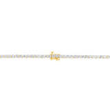 Luminesce Lab Grown 20 Carats Diamond Tennis Necklace in 9ct Yellow Gold