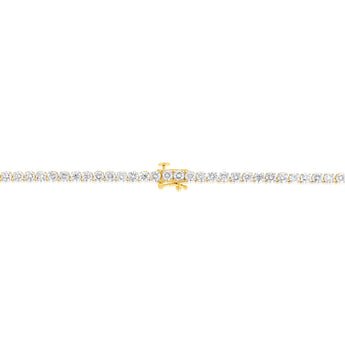 Luminesce Lab Grown 20 Carats Diamond Tennis Necklace in 9ct Yellow Gold