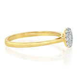 Luminesce Lab Grown 1/6 Carat Diamond Cluster Dress Ring in 9ct Yellow Gold