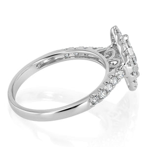 Luminesce Lab Grown 3/4 Carat Diamond Marquise Ring Shape in 9ct White Gold