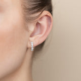 Luminesce Lab Grown 2 Carats Diamond Hoop Earrings in Sterling Silver