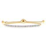 Luminesce Lab Grown 1 Carat Diamond Bolo Bracelet in Gold Plated SterlingSilver