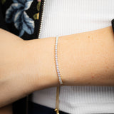 Luminesce Lab Grown 1 Carat Diamond Bolo Bracelet in Gold Plated SterlingSilver