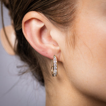 Luminesce Lab Grown 1.5 Carats Diamond Hoop Earrings in 9ct Yellow Gold