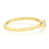 Luminesce Lab Grown 1/10 Carat Brilliant Cut Bezel Solitaire Diamond Ring in 9ct Yellow Gold