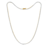 Luminesce Lab Grown 6 Carat Diamond 40cm Tennis Necklace in 9ct Yellow Gold