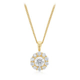 0.80 Carat Luminesce Lab Grown Diamond Pendant in 9ct Yellow Gold