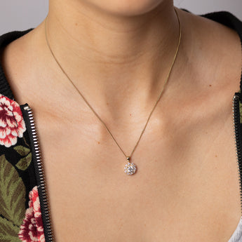 0.80 Carat Luminesce Lab Grown Diamond Pendant in 9ct Yellow Gold