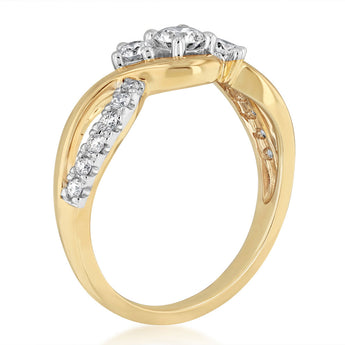 Luminesce Lab Grown 1/2 Carat Diamond Ring in 9ct Yellow Gold