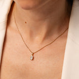 Luminesce Lab Grown 1 Carat Oval Diamond Solitaire Pendant in 9ct Yellow Gold