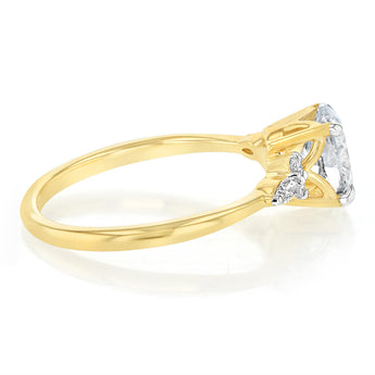 Luminesce Lab Grown 1.10 Carat Diamond Oval Ring in 9ct Yellow Gold