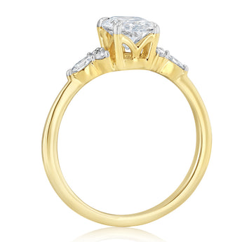Luminesce Lab Grown 1.10 Carat Diamond Oval Ring in 9ct Yellow Gold