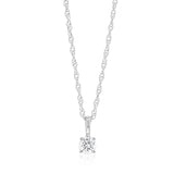 Luminesce Lab Grown 1/10 Carat Solitaire Diamond Pendant on 45cm Chain in Sterling Silver